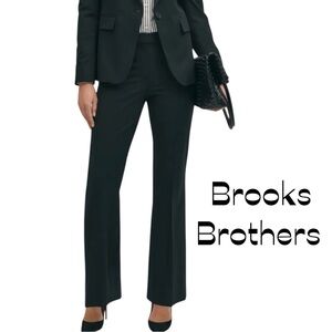 Brooks Brothers Black Smooth Wool Dress Pants Size 34